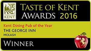 Taste of Kent Awards 2016. The George Molash - Best Dining Pub in Kent